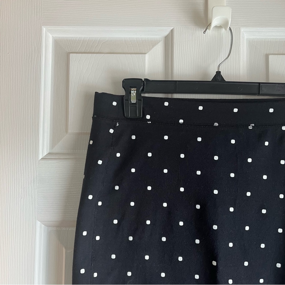 Old Navy Bodycon Pencil Skirt Black and White Polka Dots Size Medium